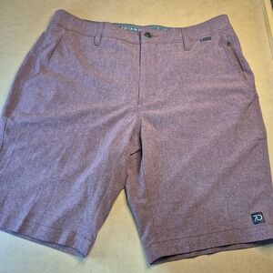 7 Diamonds Men’s Heathered Brick Red Hybrid Shorts 3282/394